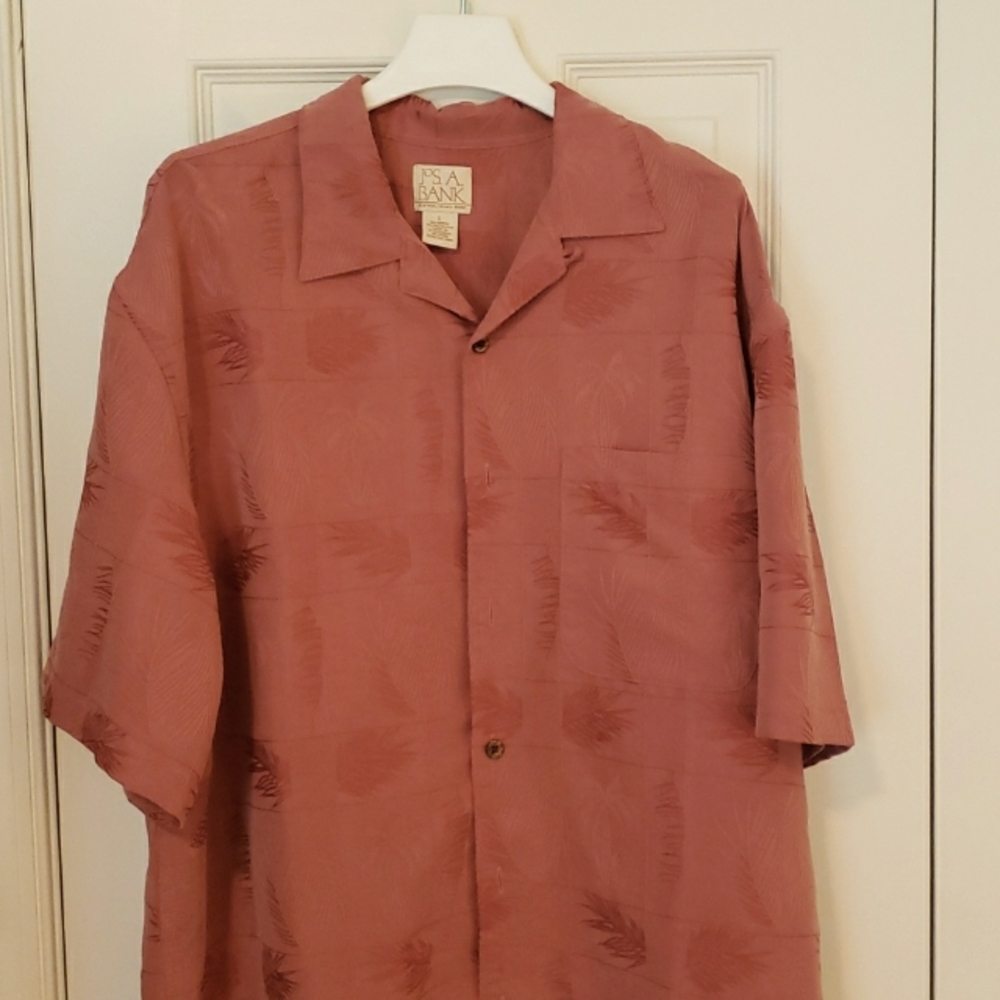 Hawaiian shirt, size large, coral color